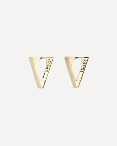 VERSACE V DROP EARRINGS