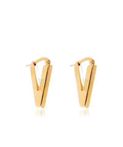 Versace V Earrings In Yellow