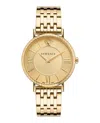 Versace V-eternal Bracelet Watch With Gold Guilloche Dial In Gold