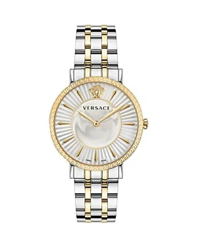 Versace Women's Swiss Two-tone Stainless Steel Bracelet Watch 38mm In Two Tone