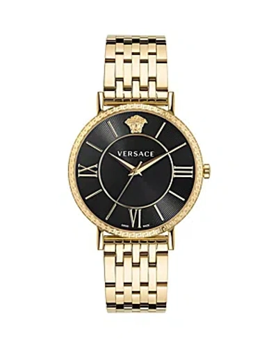 Versace V-eternal Watch, 42mm In Black/gold