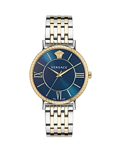 Versace V-eternal Watch, 42mm In Blue