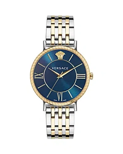 Versace Men's Swiss Two-tone Stainless Steel Bracelet Watch 42mm In Two Tone
