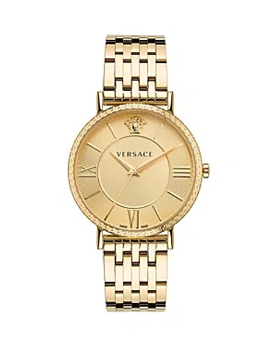 Versace Men's V-eternal Ip Yellow Gold & Guilloché Dial Bracelet Watch/42mm