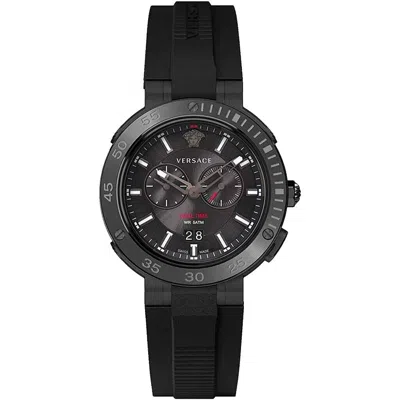 Pre-owned Versace V-extreme Pro Vecn00219 Men's Swiss Ronda Quartz Watch