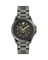Versace V-galaxy Moonphase Watch, 43mm In Black/black