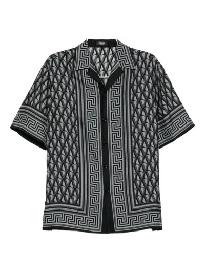 VERSACE V-GRECA PRINTED SHIRT