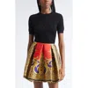 Versace V Allover Jacquard Fitted Knit T-shirt In Black