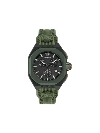 Versace V-legend Chrono Eco Ceramic Watch In Green