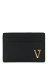 Versace V-logo Bi-fold Wallet In Brown