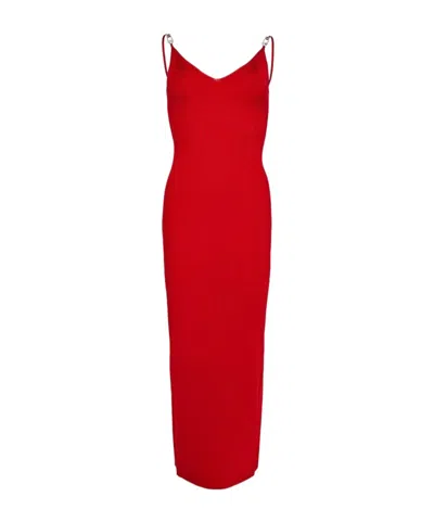 Versace Pin-up Midi Dress In Red