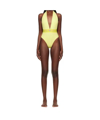 Versace V-neck One-piece Swimsuit