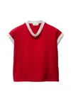 Versace Cotton V Neck Top Short Sleeves Buttons In Multi