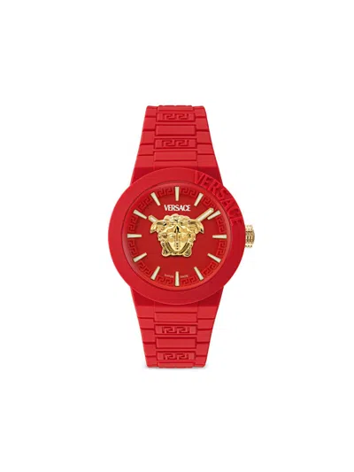 Versace V Pop Watch, 43mm In Red