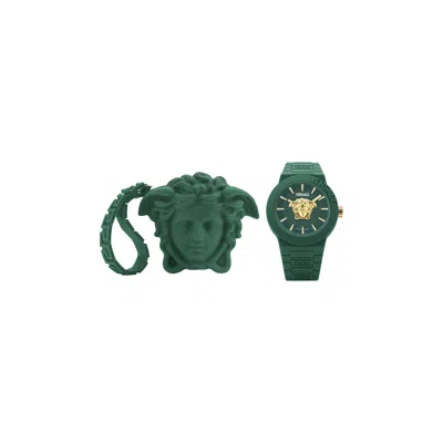 Pre-owned Versace V Pop Silicone Watch 'green' | Men's Size Onesize