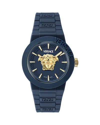 Versace V Pop Watch, 43mm In Blue