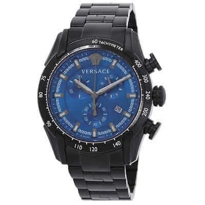 Pre-owned Versace V-ray Men's Blue Watch - Ve2i00521