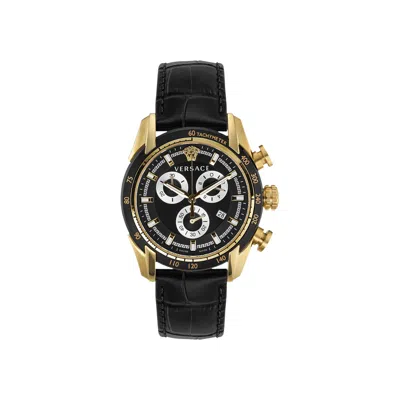 Pre-owned Versace V Ray Strap Watch 'gold' | Men's Size Onesize