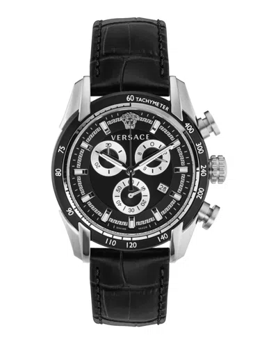 Versace V-ray Strap Watch In Silver