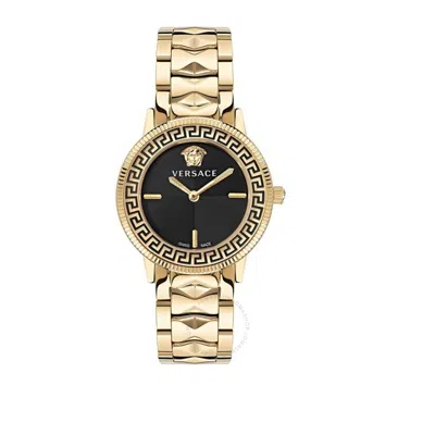 Versace V-tribute Quartz Black Guilloche Dial Ladies Watch Ve2p00622