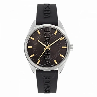 Versace V-vertical Quartz Men's Watch Ve3h00723 In Black / Gold Tone