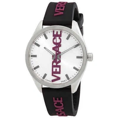 Pre-owned Versace V-vertical Quartz White Dial Men's Watch Ve3h00122