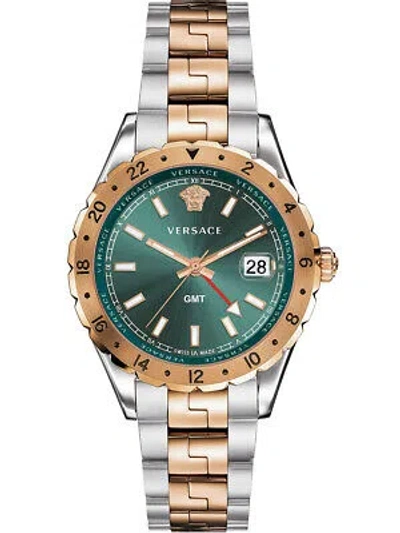 Pre-owned Versace V11050016 Hellenyium Mens Watch 42mm 5atm