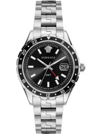 Pre-owned Versace V11100017 Hellenyium Mens Watch 42mm 5atm