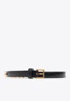 Versace V2025 Chain Leather Belt In Black