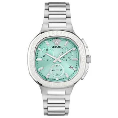 Versace V-chrono Unisex Watch In Metallic
