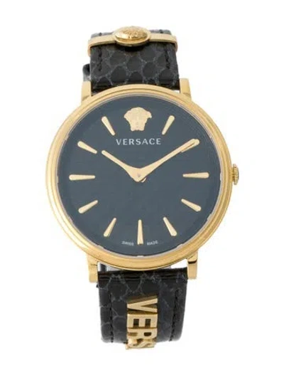 Pre-owned Versace V-circle Logomania Watch In Multi