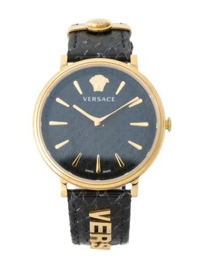 Pre-owned Versace V-circle Logomania Watch In Multi
