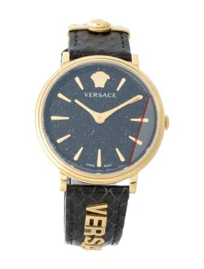 Pre-owned Versace V-circle Logomania Watch In Multi