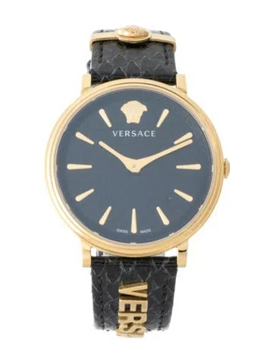 Pre-owned Versace V-circle Logomania Watch In Multi