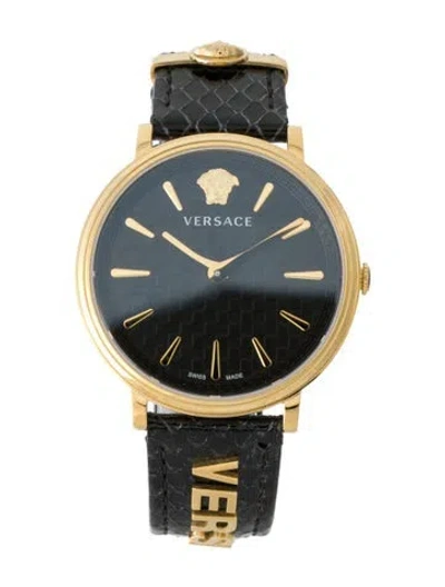 Pre-owned Versace V-circle Logomania Watch In Multi