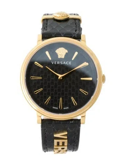 Pre-owned Versace V-circle Logomania Watch In Multi