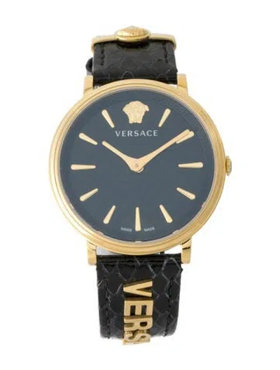 Pre-owned Versace V-circle Logomania Watch In Multi