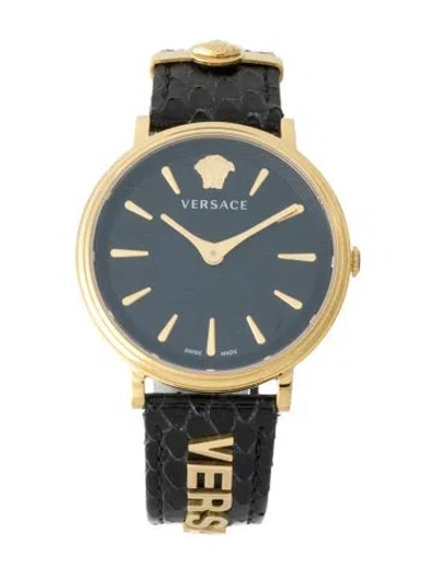 Pre-owned Versace V-circle Logomania Watch In Multi