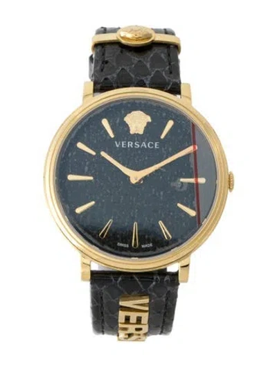 Pre-owned Versace V-circle Logomania Watch In Multi