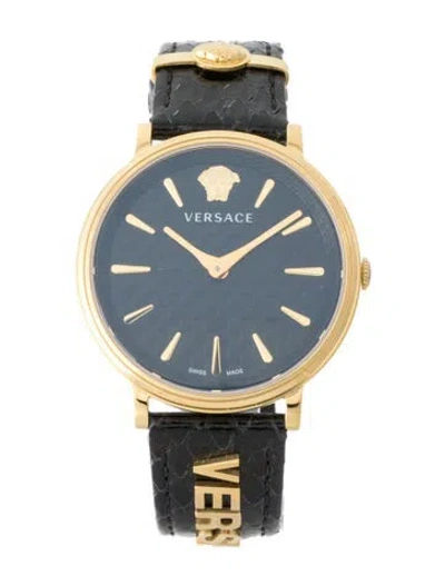 Pre-owned Versace V-circle Logomania Watch In Multi