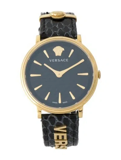 Pre-owned Versace V-circle Logomania Watch In Multi