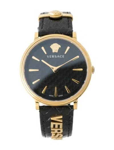 Pre-owned Versace V-circle Logomania Watch In Multi