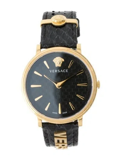 Pre-owned Versace V-circle Logomania Watch In Multi