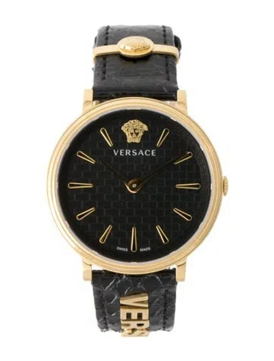 Pre-owned Versace V-circle Logomania Watch In Multi