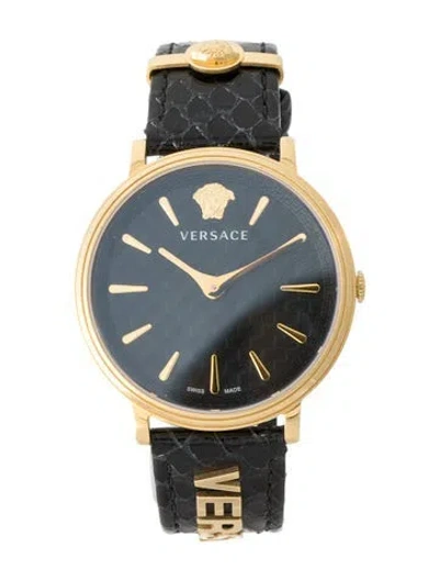 Pre-owned Versace V-circle Logomania Watch In Multi