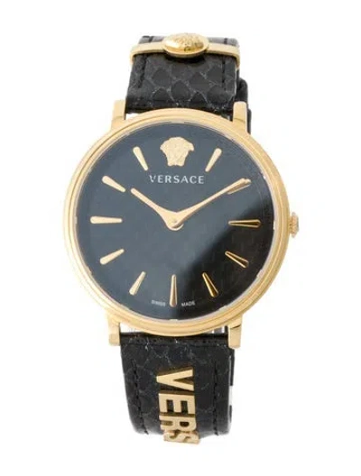 Pre-owned Versace V-circle Logomania Watch In Multi