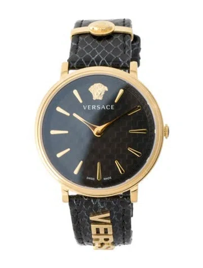 Pre-owned Versace V-circle Logomania Watch In Multi