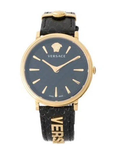 Pre-owned Versace V-circle Logomania Watch In Multi