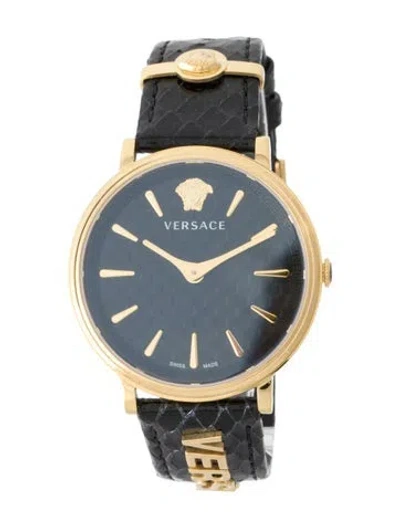 Pre-owned Versace V-circle Logomania Watch In Multi