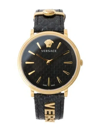 Pre-owned Versace V-circle Logomania Watch In Multi